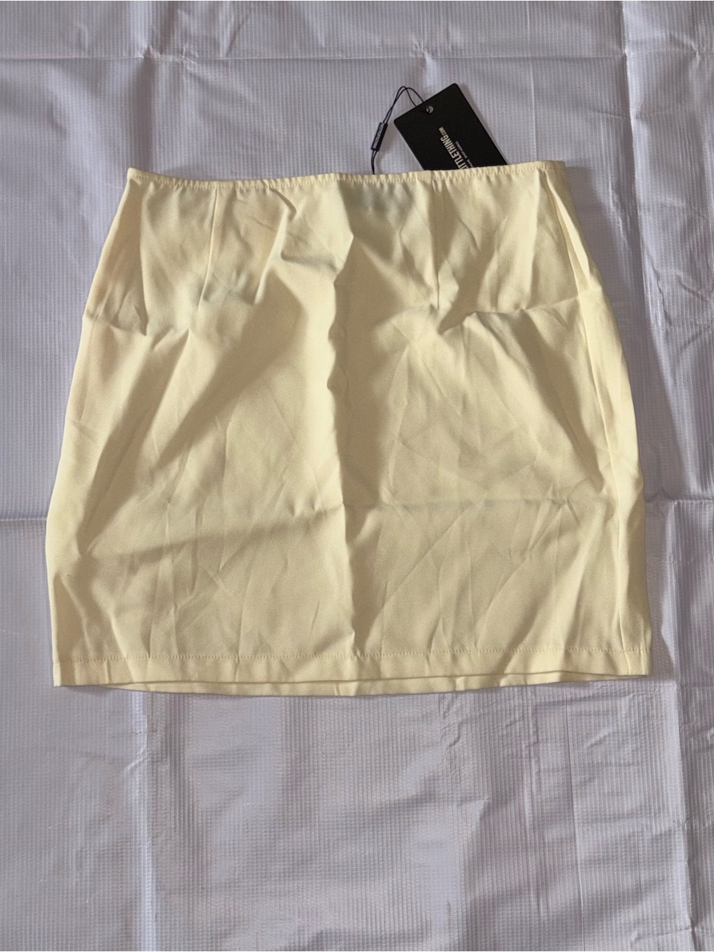 PrettyLittleThing Pale Yellow Mini Skirt